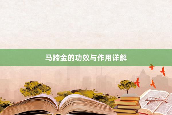 马蹄金的功效与作用详解